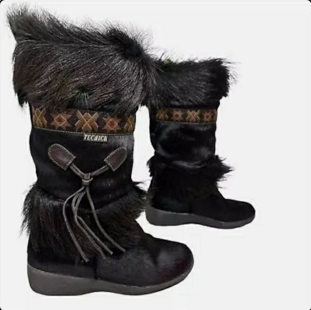 TECHNICA Navajo Apres Fur Vintage Boots Size 36 Made In ITALY